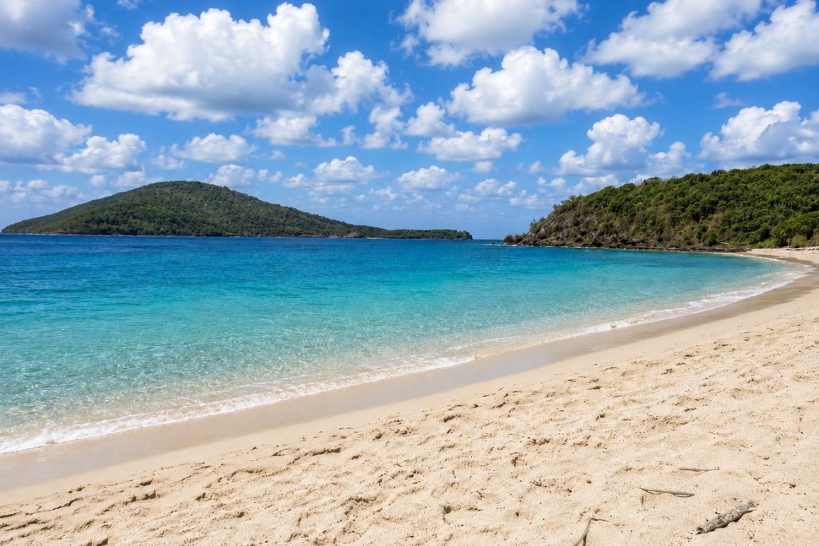 Peaceful Carlos Rosario Beach with soft white sand and vibrant blue water photographed during a guided island tour with Culebra Tours