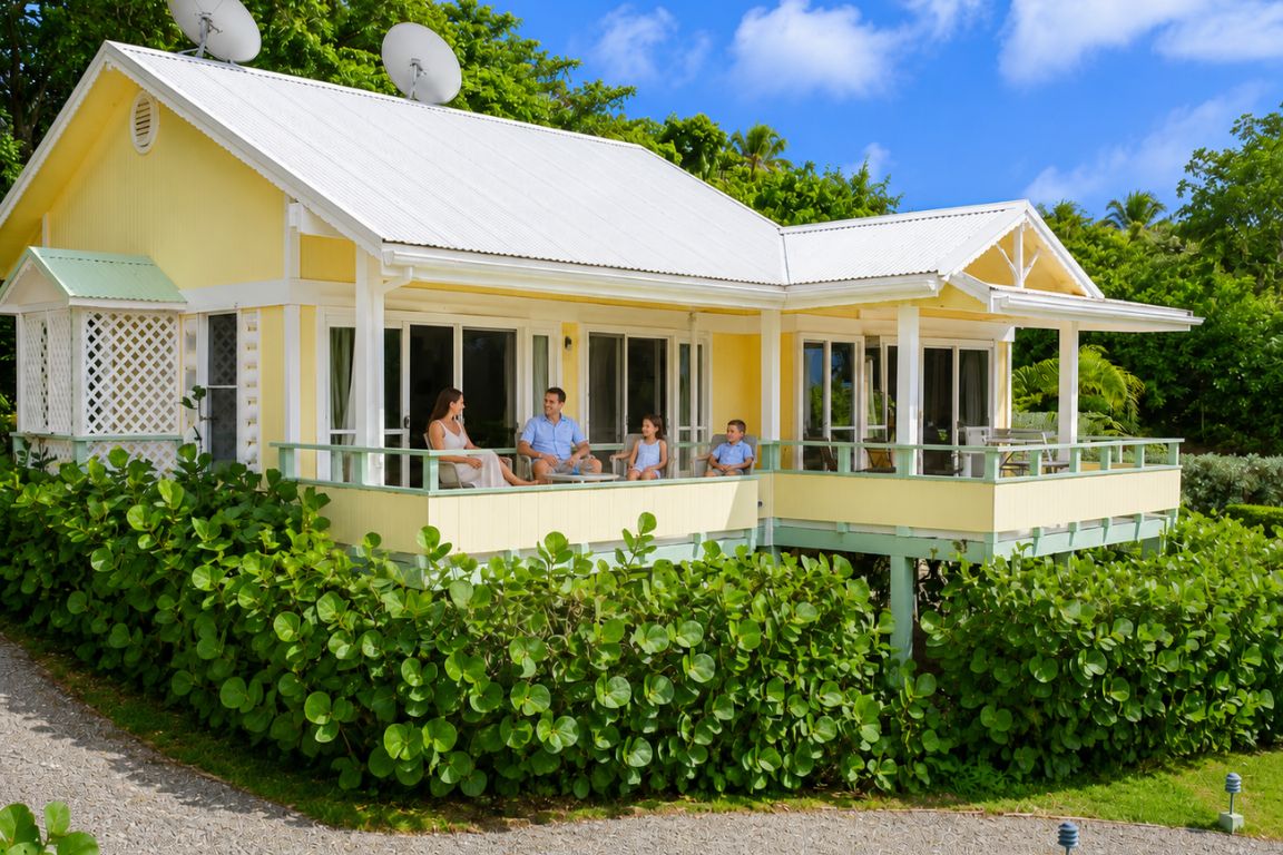 Family enjoying the peaceful atmosphere at Club Seabourne Hotel in Culebra during a guided island getaway with Culebra Tours